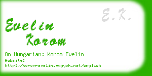 evelin korom business card